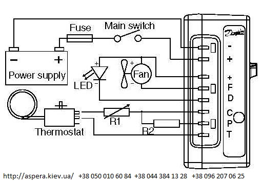 kompressor 12v 24v BD80F danfoss secop podkluchenie log