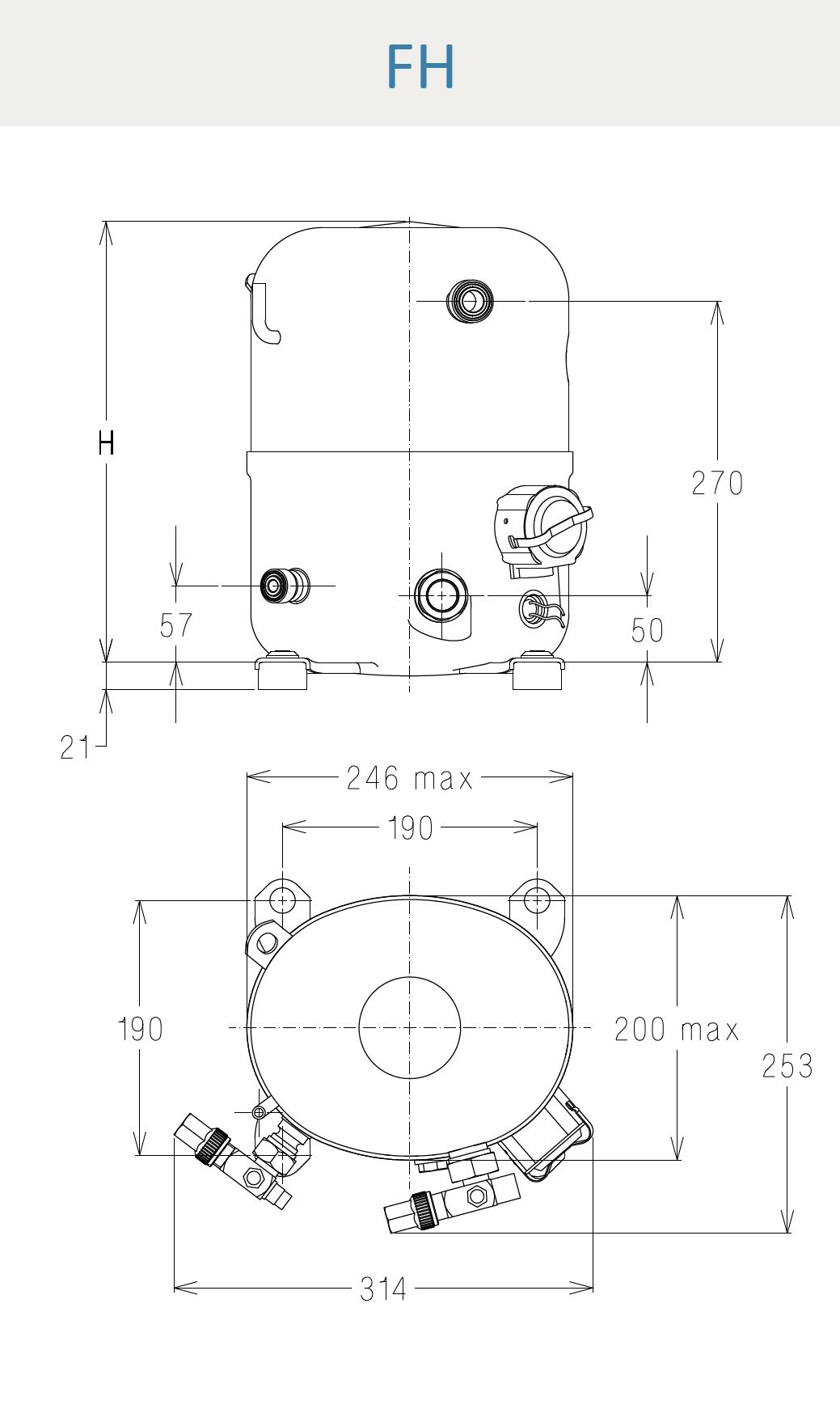 chertezh razmery Tecumseh TFH4531Z