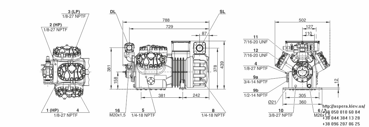 Bitzer 6FE 40Y chertezh razmery kompressora