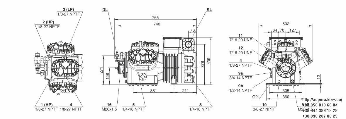Bitzer 6GE 30Y chertezh razmery kompressora