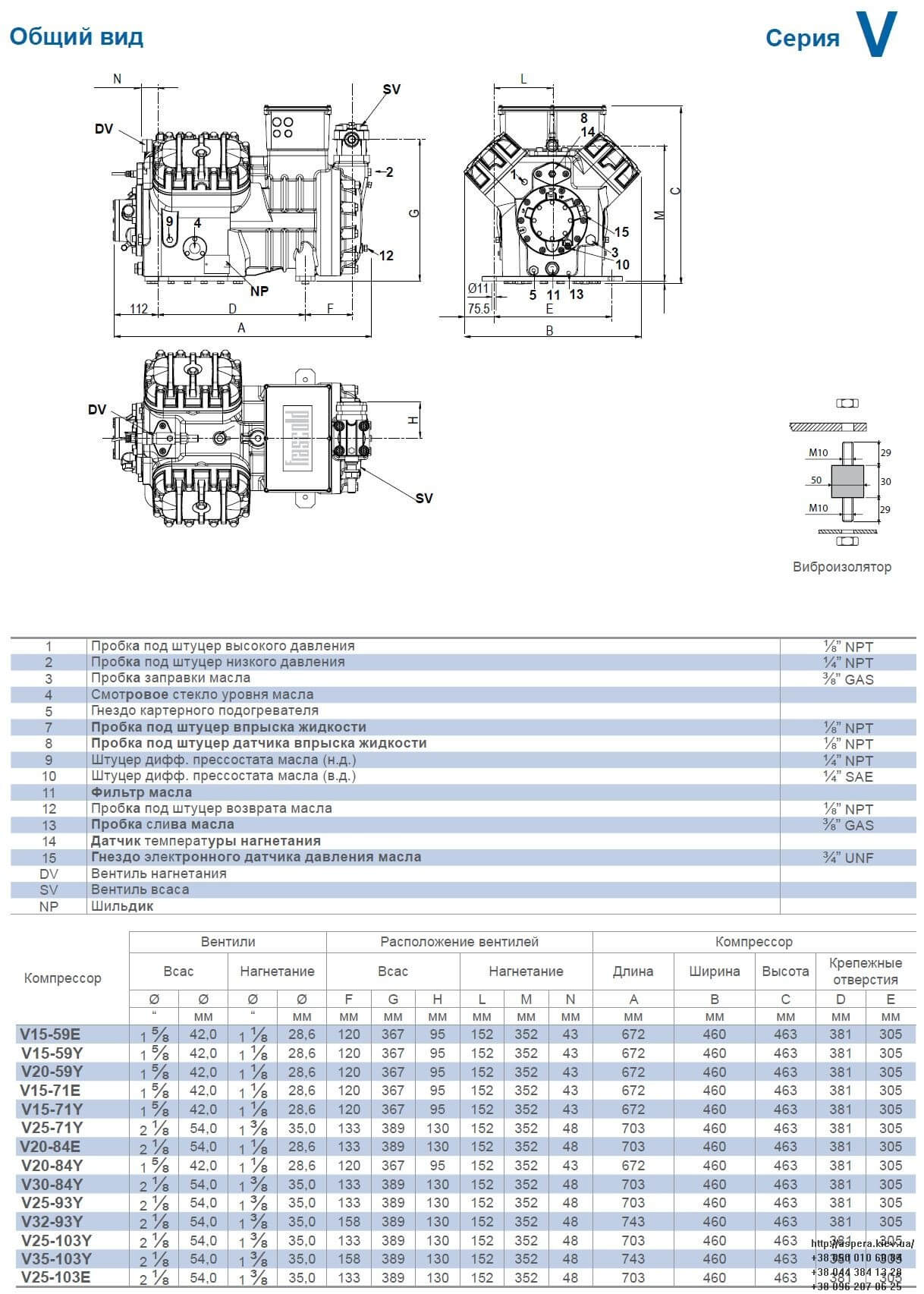 Frascold V20 84Y chertezh kompressora