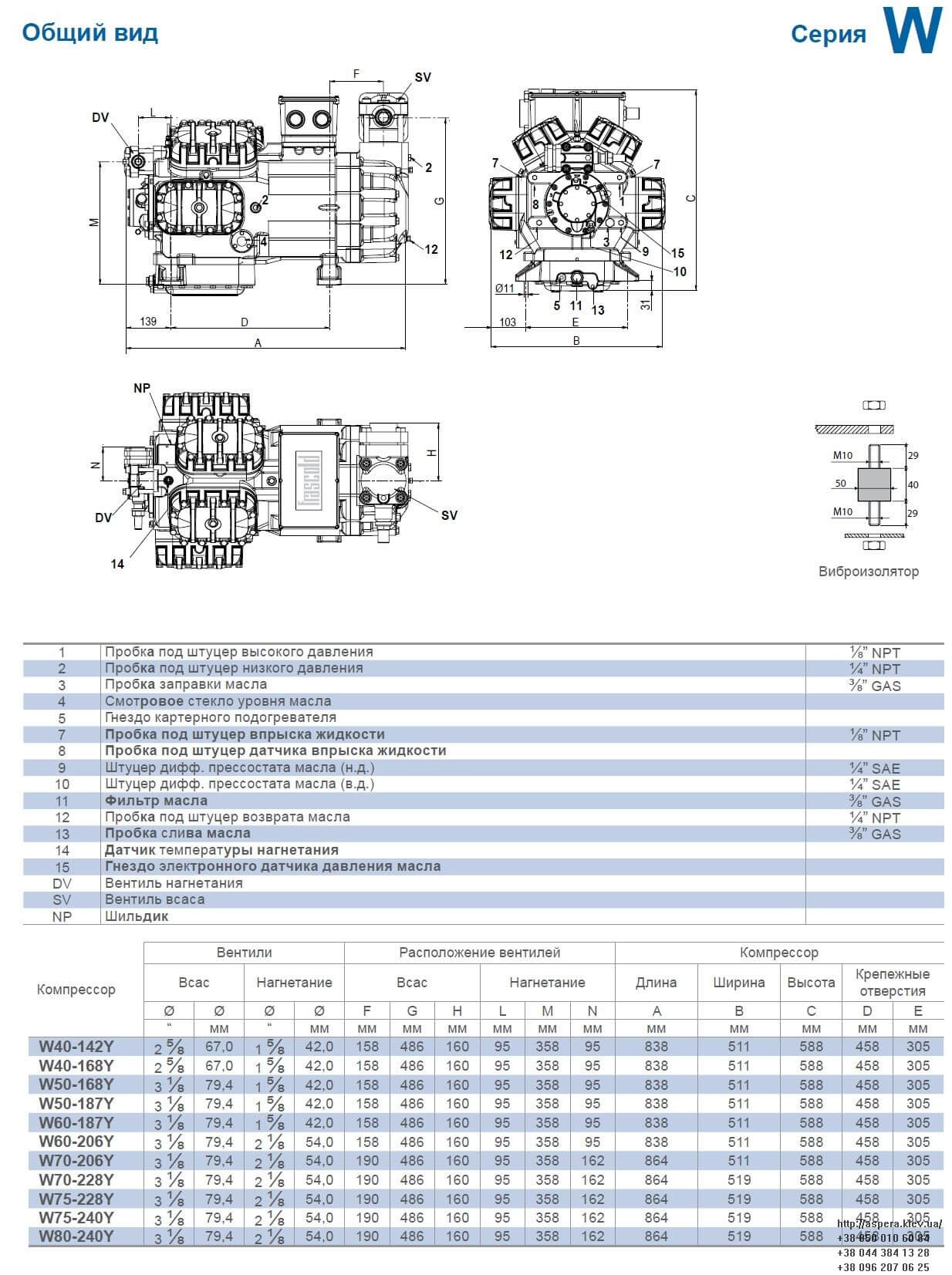 Frascold W70 228Y chertezh kompressora
