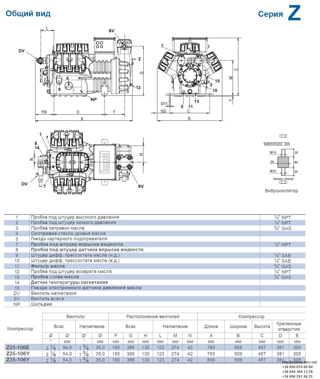 Frascold Z35 106Y chertezh kompressora