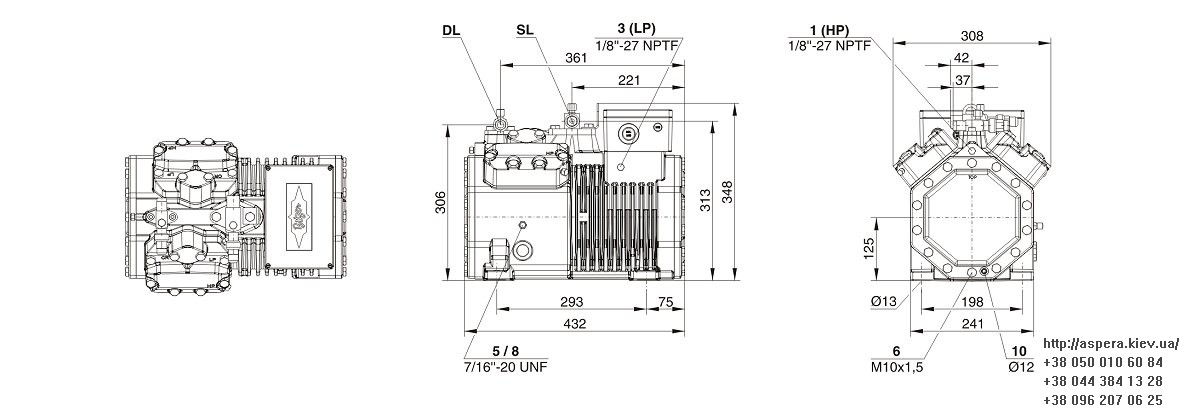 bitzer 4FES 3Y chertezh razmery kompressora