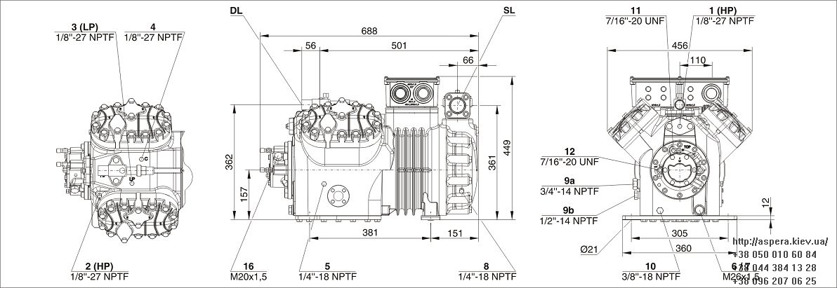 bitzer 4JE 15Y chertezh razmery kompressora