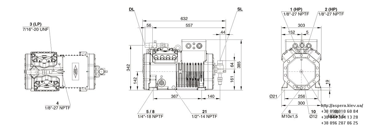 bitzer 4PES 12Y chertezh razmery kompressora