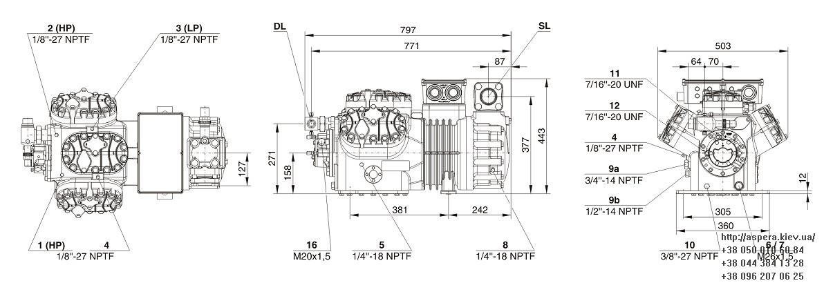 bitzer 6HE 35Y chertezh razmery kompressora