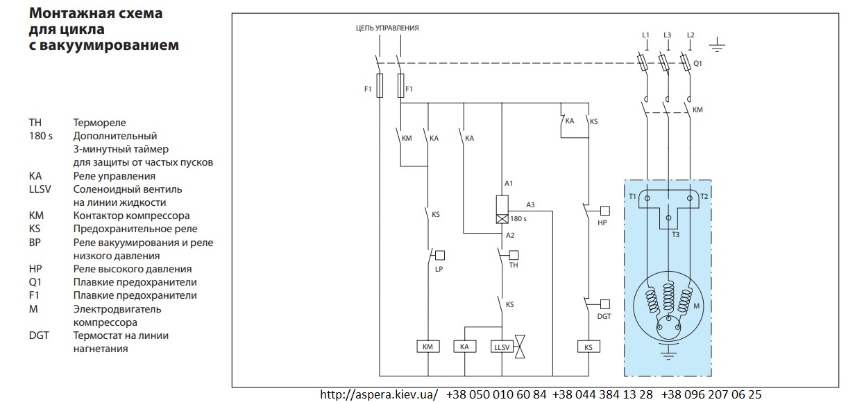 sxema podklyucheniya kompressora danfoss maneurop NTZ271